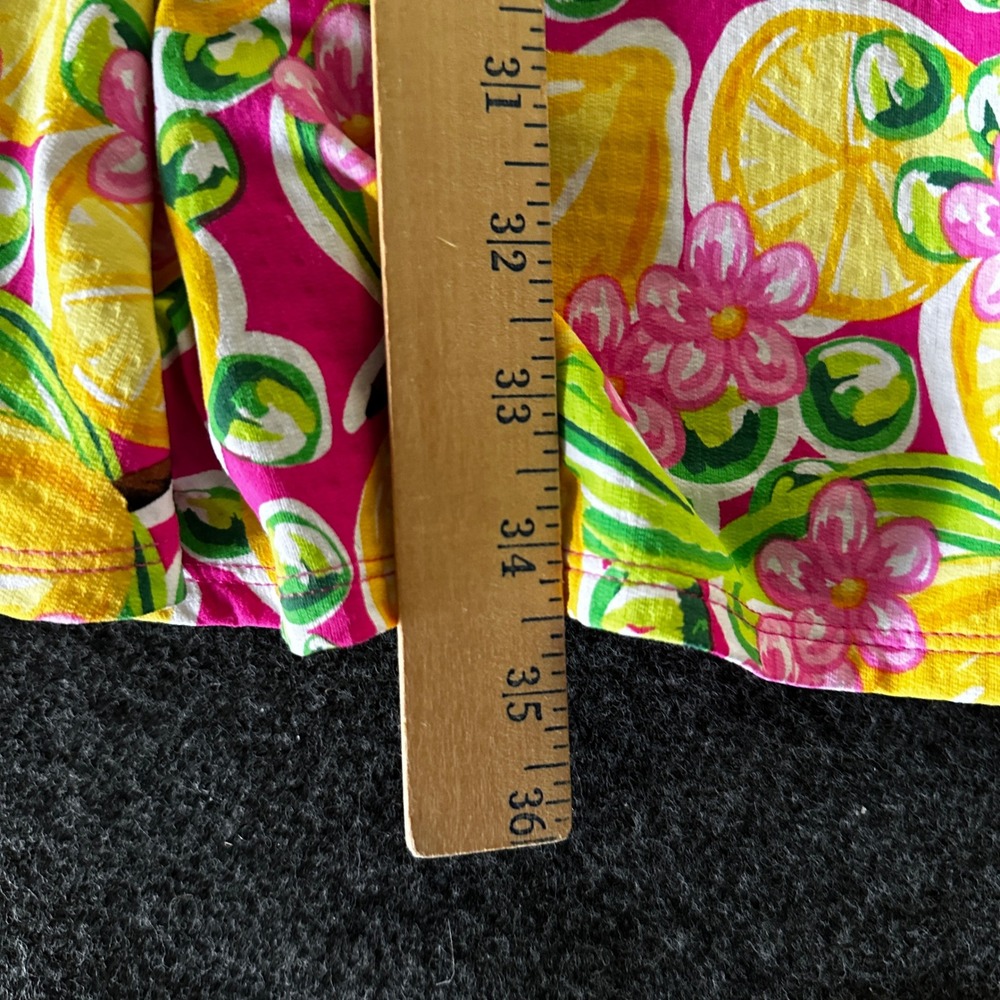 IBKUL Womens Golf Dress XL Pink Yellow Lemon Floral UPF 50+ Short Sleeve Dress - Picture 6 of 7